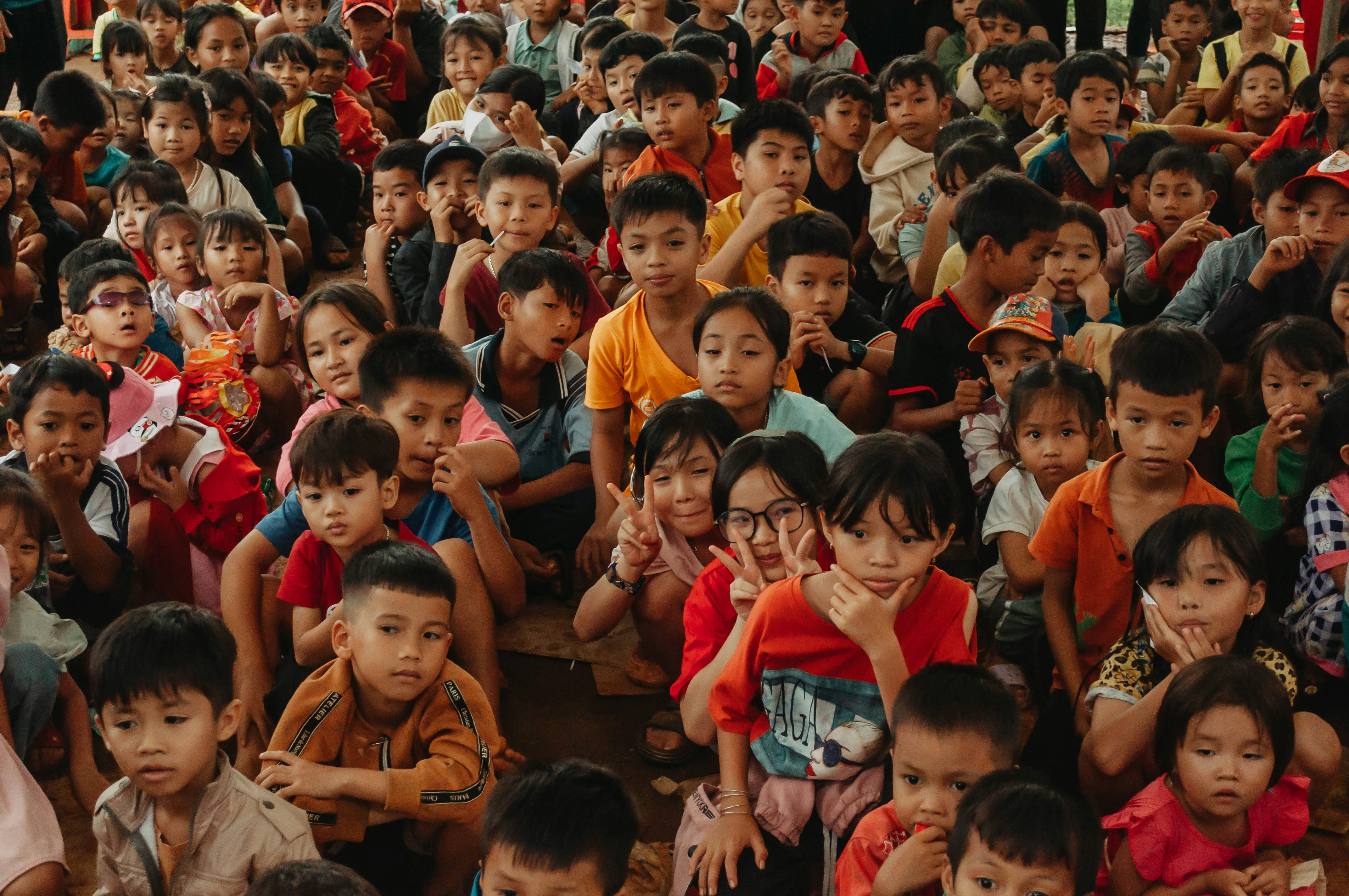 Large group of children together