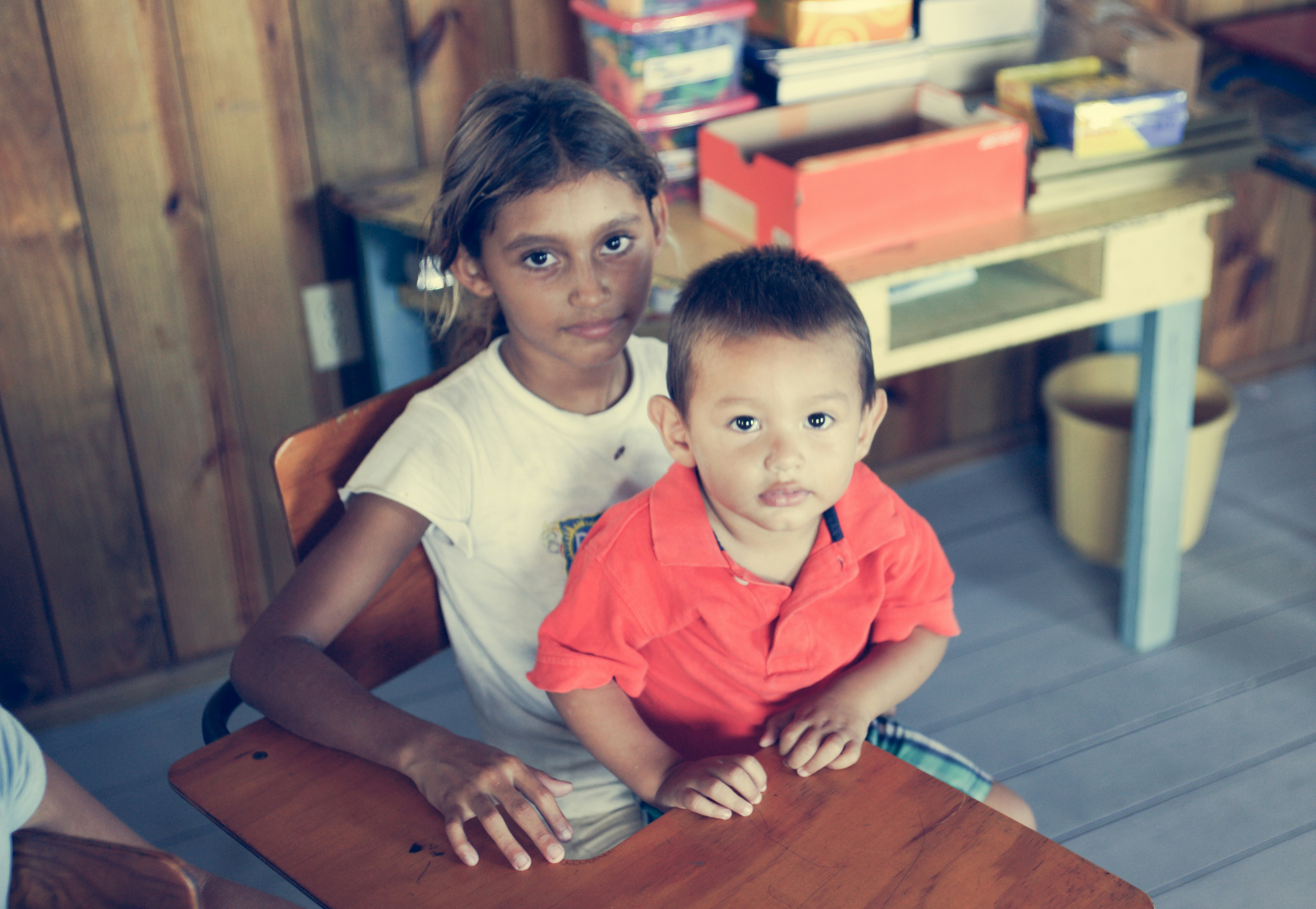 Siblings in classroom setting